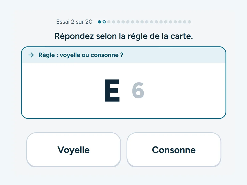 Capture de l’exercice Jeu de bascule
