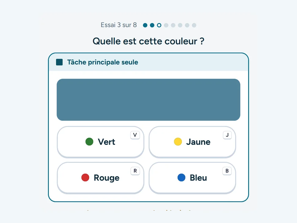 Capture de l’exercice Double tâche
