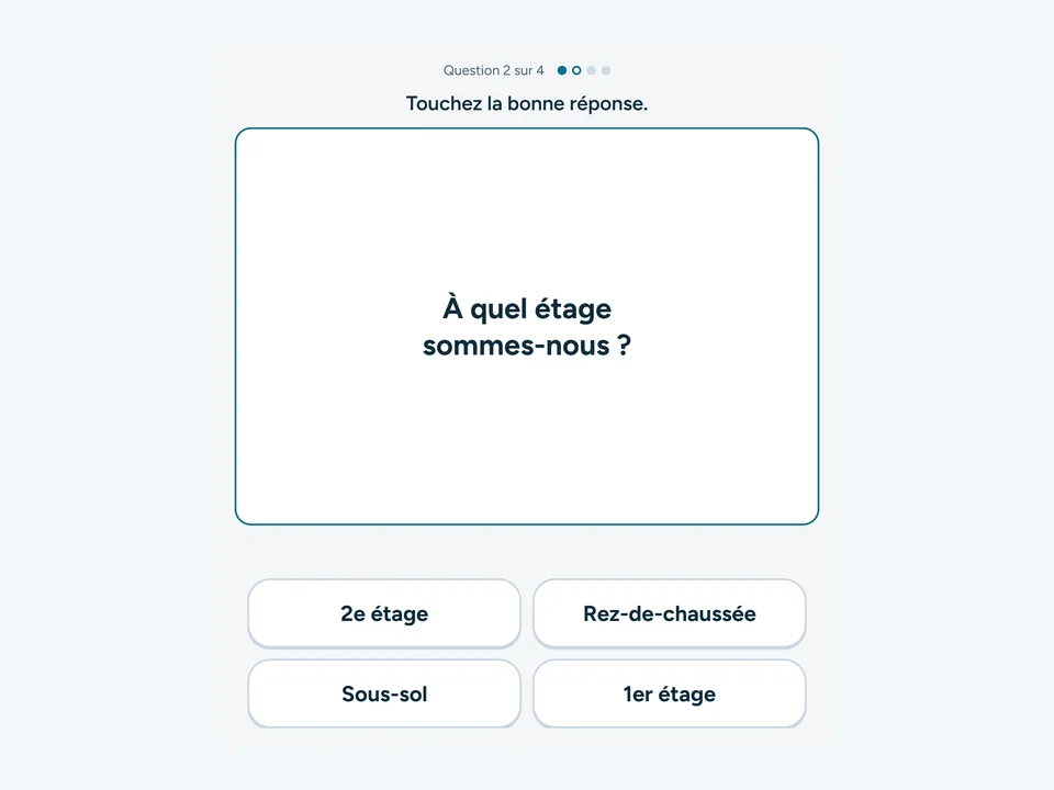 Capture de l’exercice Orientation spatiale